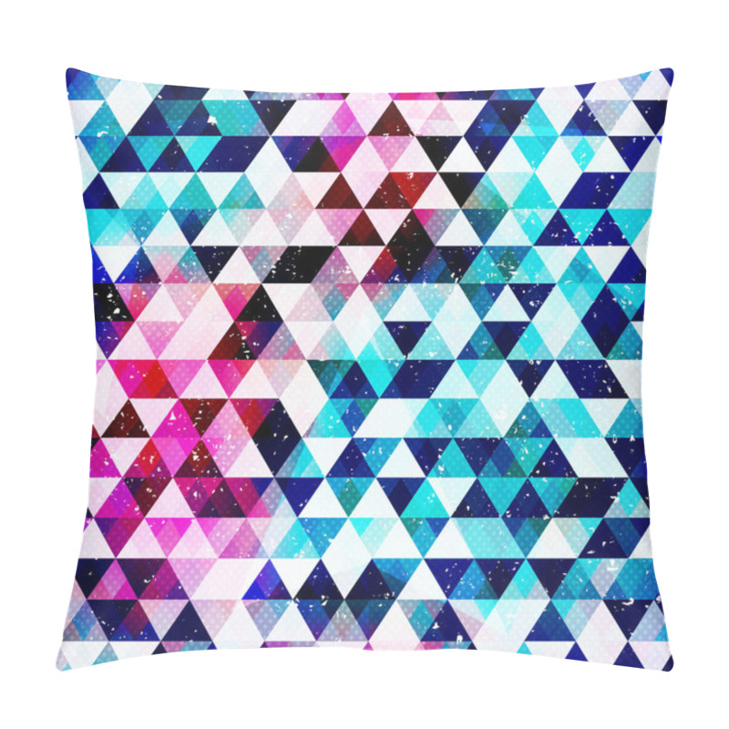 Personality  Grunge Triangle Seamless Pattern. Pillow Covers