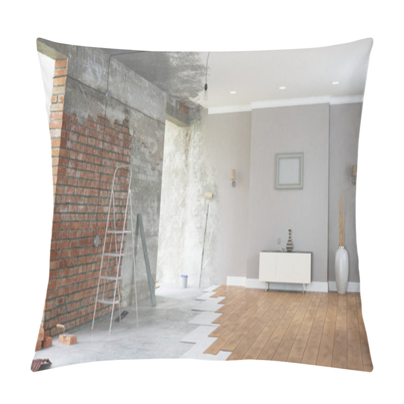 Personality  Renovation Interior. 3D Render Pillow Covers