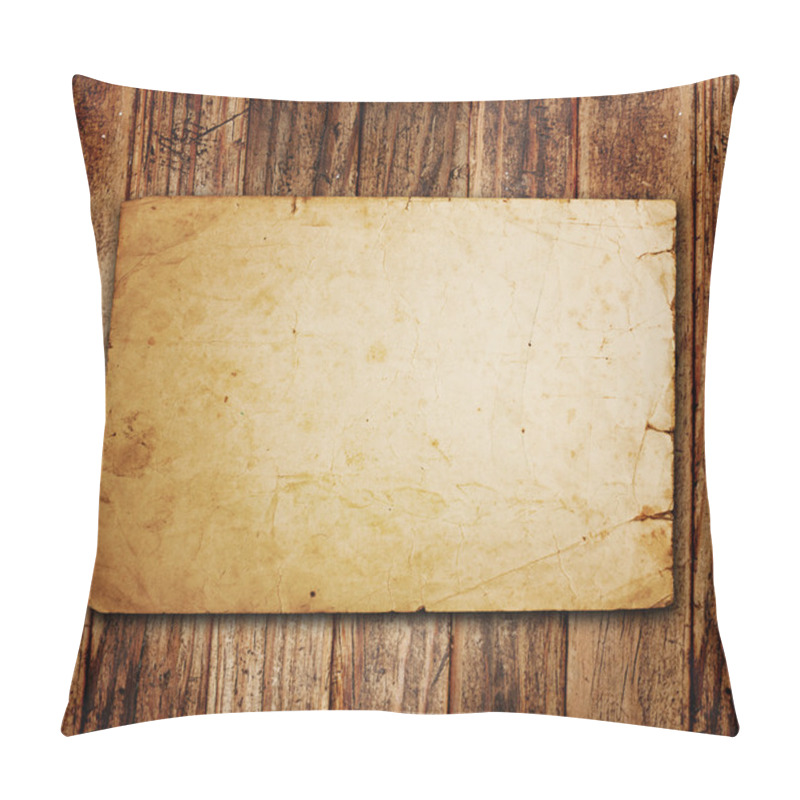 Personality  Old Paper On The Wood Background Pillow Covers