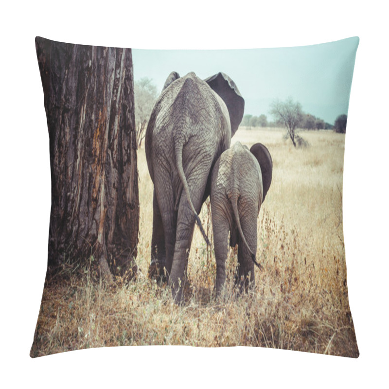 Personality  Mother And Baby Elephant Pillow Covers