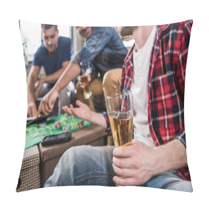 Personality  Men Playing Roulette Game Pillow Covers