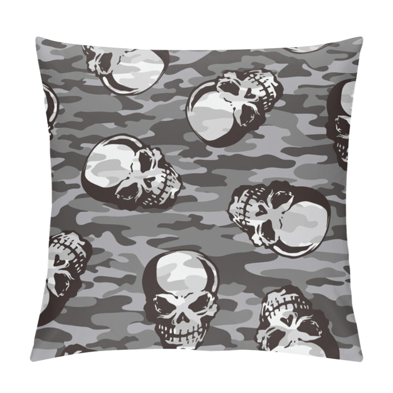 Personality  Skull Camouflage Pattern, Pillow Covers