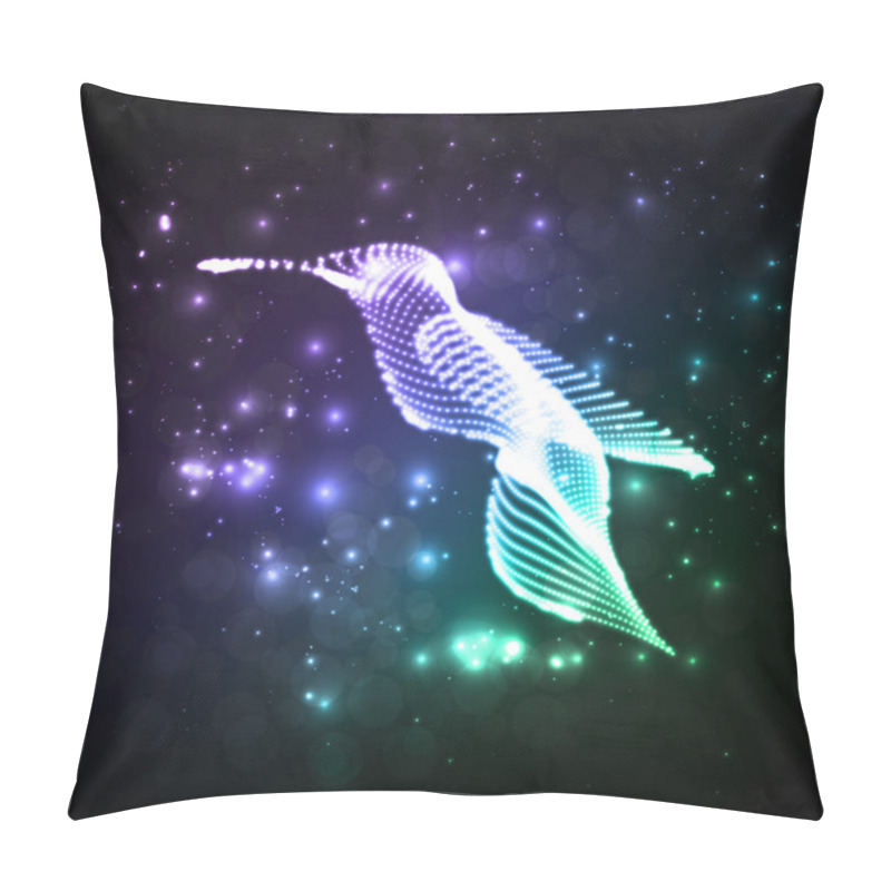 Personality  Neon Abstract Hummingbird Pillow Covers