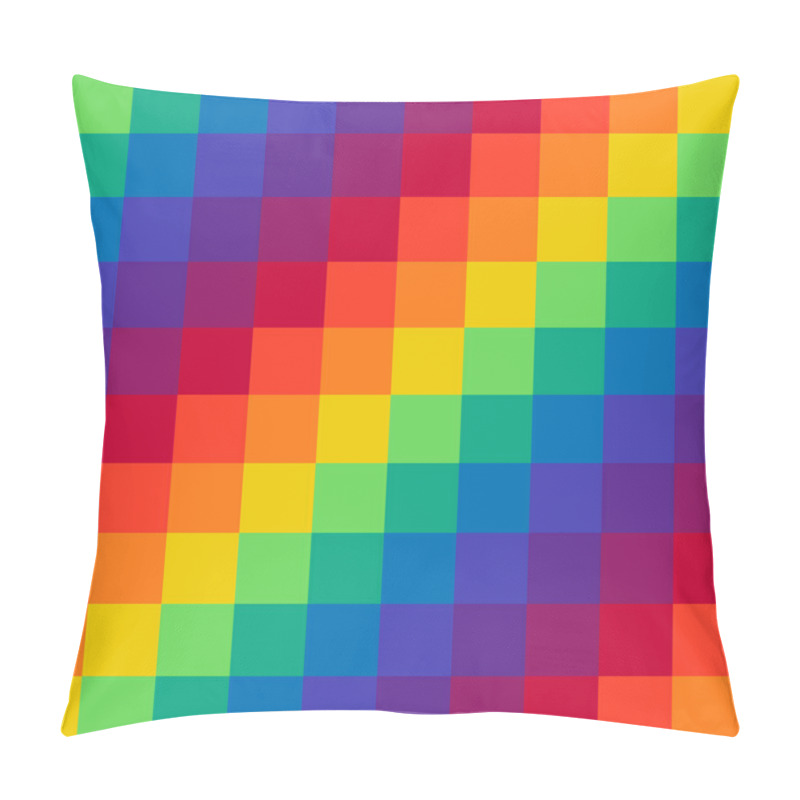 Personality  Pixel Rainbow Background Seamless Pattern Vector Illustration For Website, Card, Poster Pillow Covers