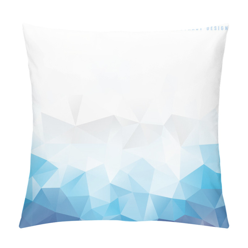 Personality  Abstract Geometrical Background With Blue Triangles Pillow Covers