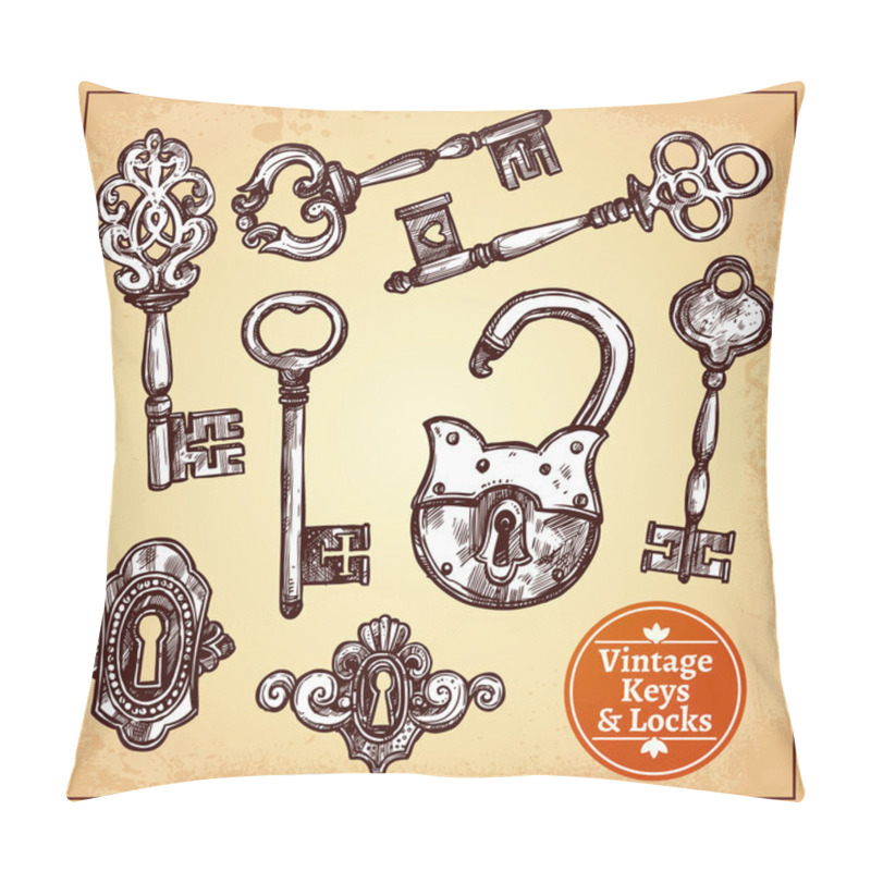 Personality  Locks And Keys Pillow Covers