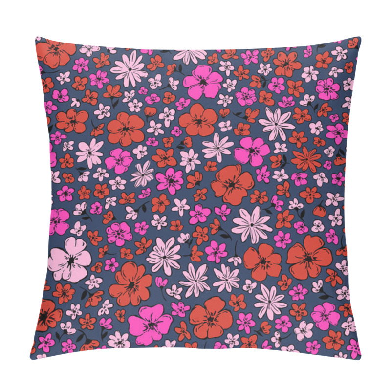 Personality  Vector Seamless Cute Hand Drawn Naive Little Ditsy Pattern Pillow Covers