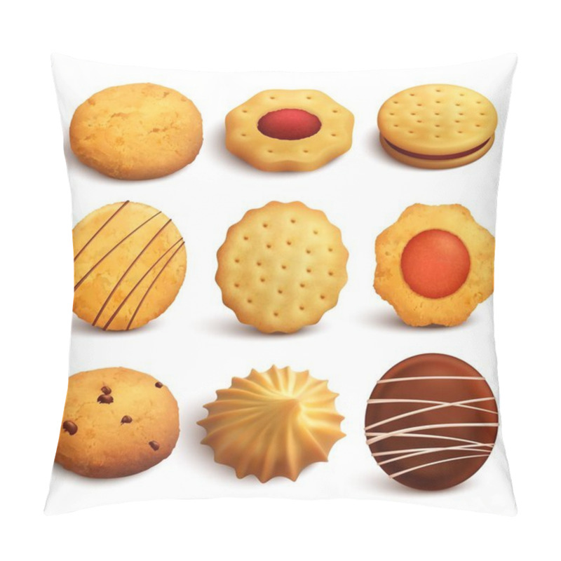 Personality  Cookies Realistic Set Pillow Covers