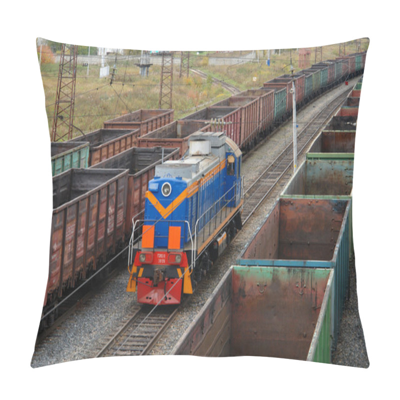 Personality  Freight Cars, Freight Trains, Tanks At The Railway Station Pillow Covers