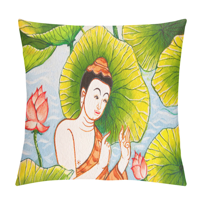 Personality  Rahul In The Lotus Field In Thai Traditional Style Pillow Covers