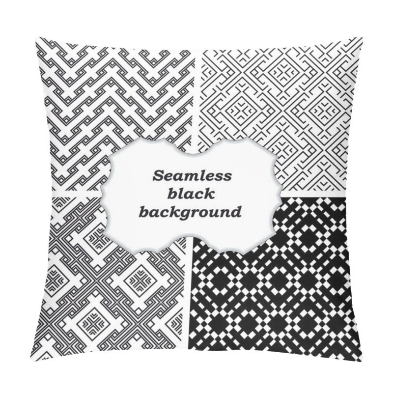 Personality  Set Of Black And White Patterns Pillow Covers