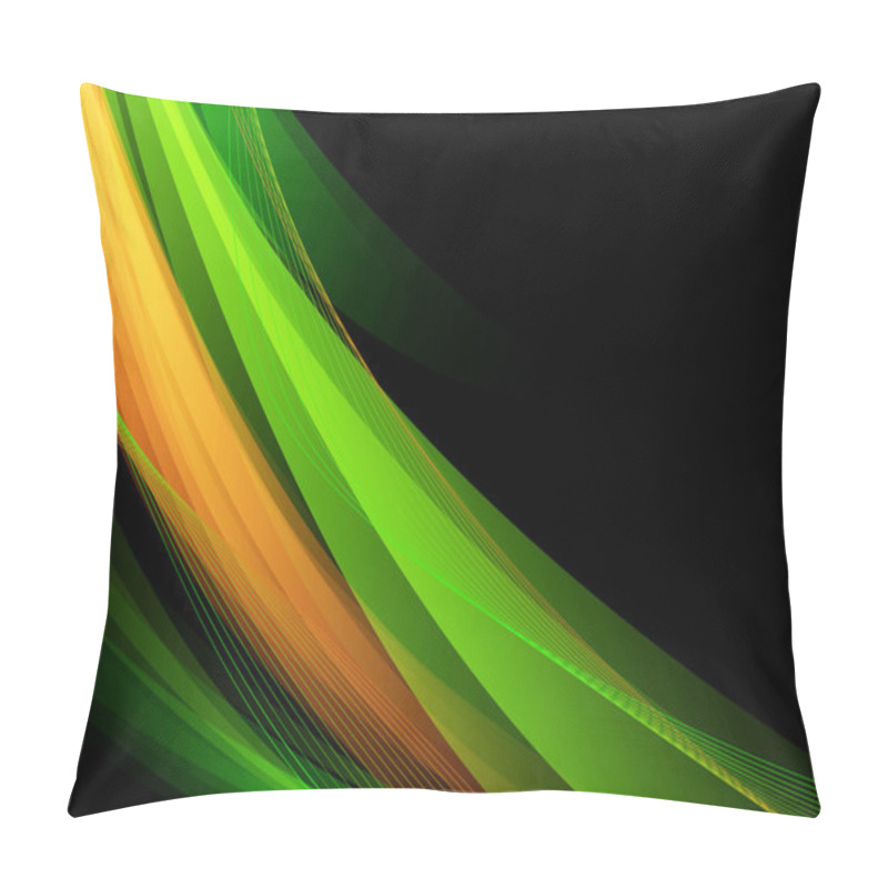 Personality  Green - Orange Abstract Background Pillow Covers