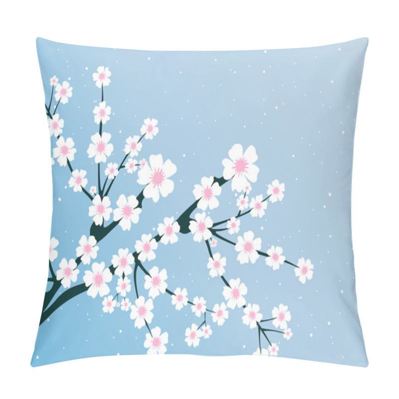 Personality  Illustration Of Spring Bloom Branch Pillow Covers