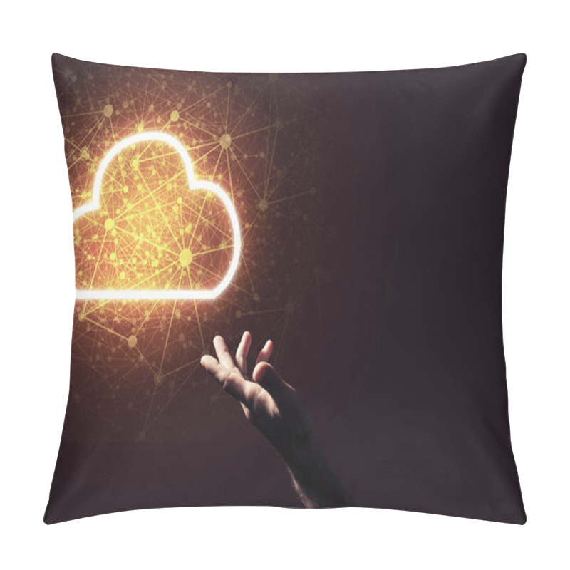 Personality  Businessman Hand Holding Cloud Pillow Covers