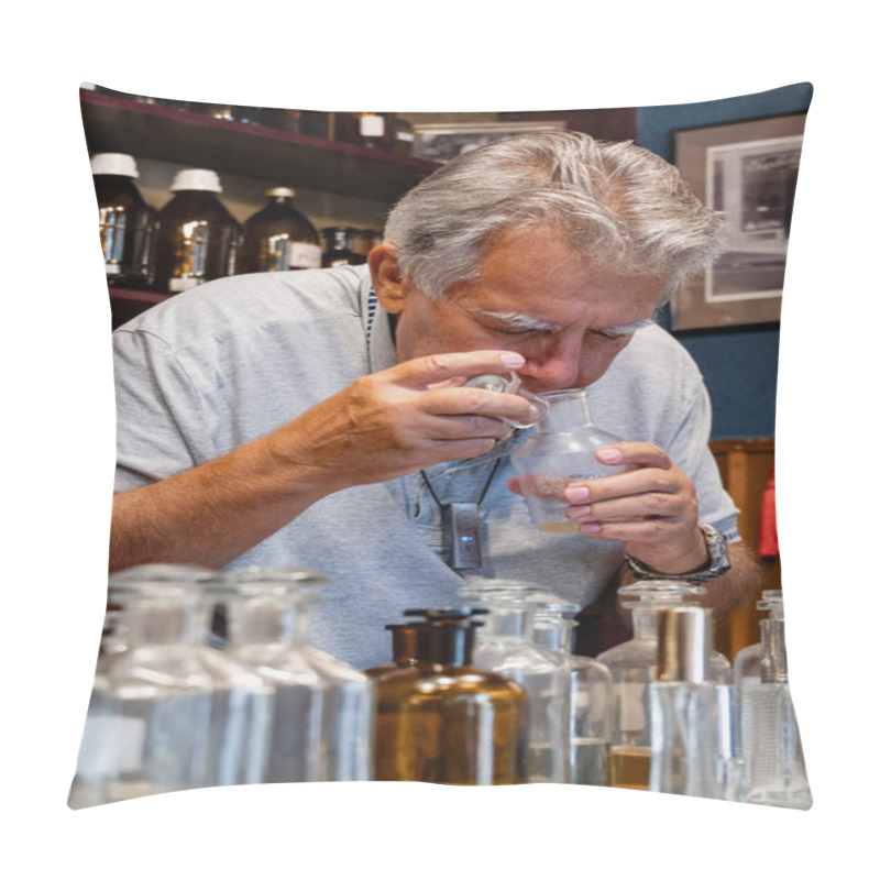 Personality  Serbia, Belgrade - September 14, 2024: Sava Perfume Shop In Belgrade Is A Centuries-old Tradition And Unique Fragrances. It Is Located At 75 Kralja Petra Street. High Quality Photo Pillow Covers