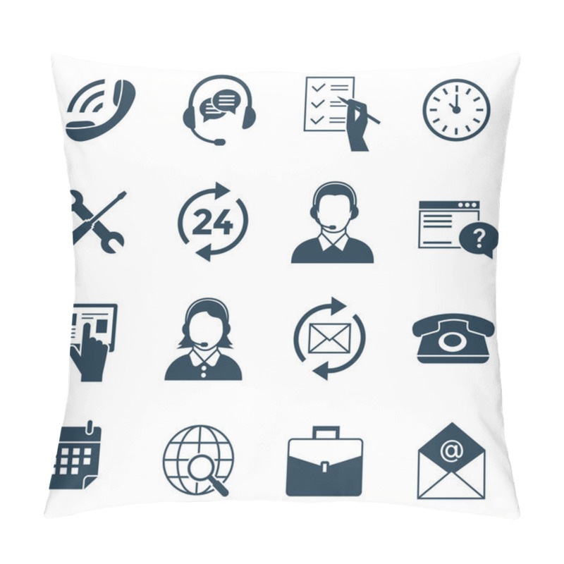 Personality  Digital Call Center And Customer Support Objects Pillow Covers