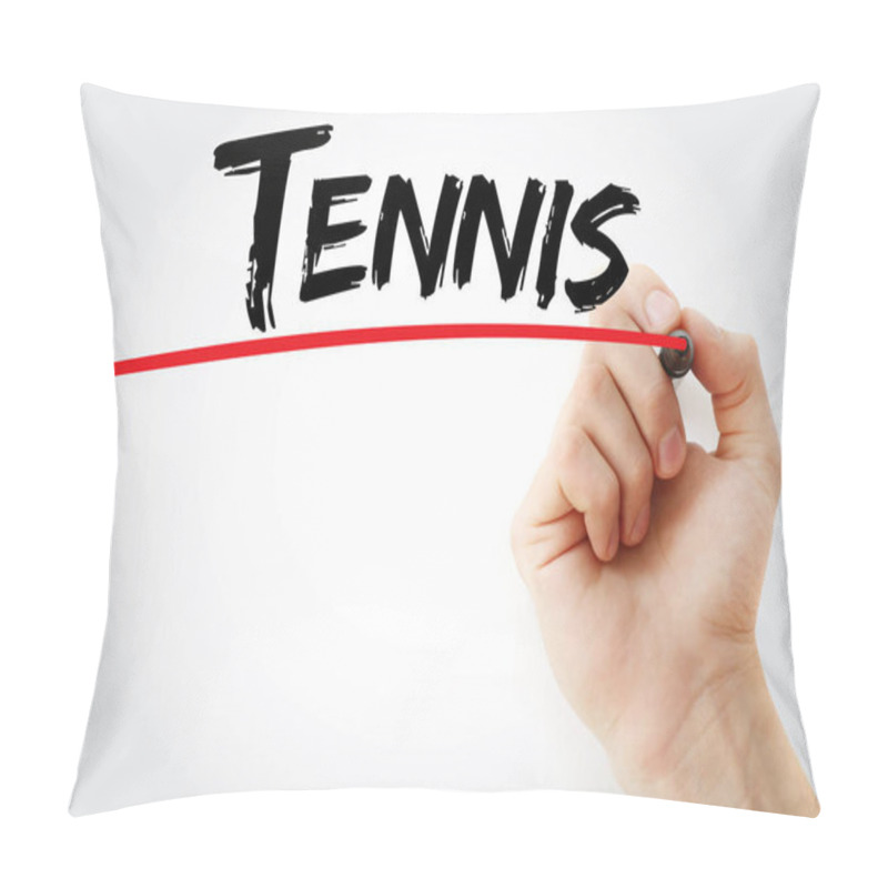 Personality  Hand Writing Tennis With Marker Pillow Covers