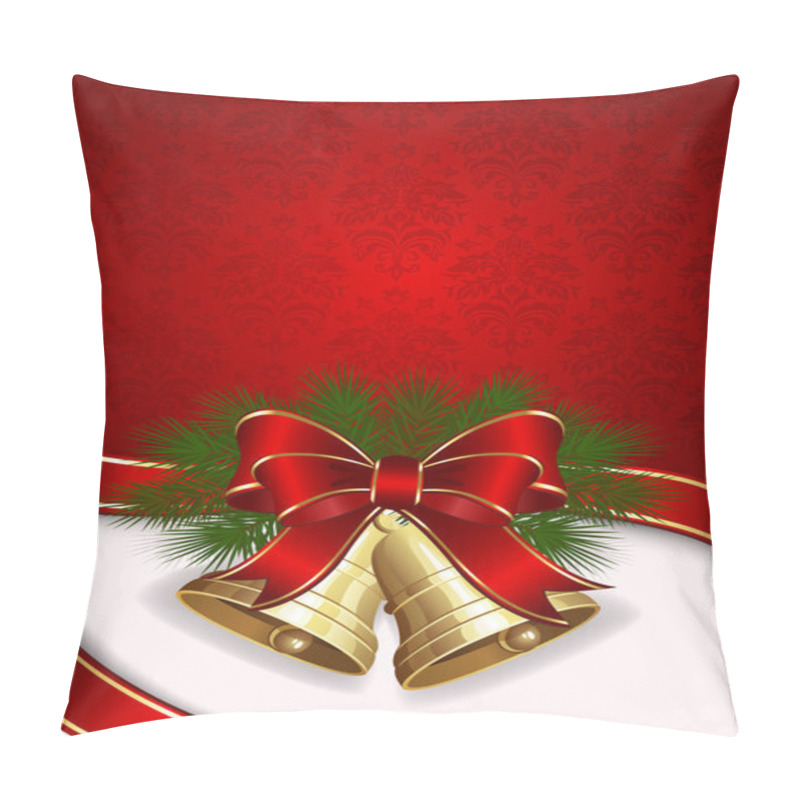 Personality  Christmas Background With Bells Pillow Covers