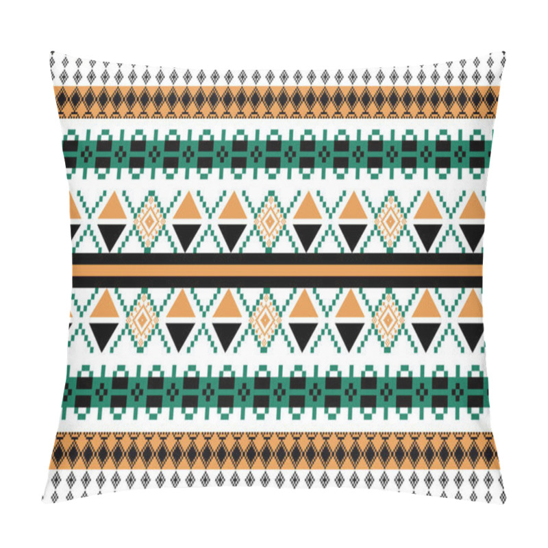 Personality  Ethnic Pattern Seamless, Geometric Design ,Aztec Embroidery Border Seamless Patterns.ethnic Design,  Pattern Art Wallpaper Background, Design For Fabric, Curtain, Carpet ,geometry Seamless Pattern Pillow Covers