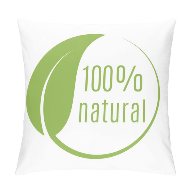 Personality  Abstract Sphere Green Leaf Logo Element Vector Design Ecology Symbol. Pillow Covers