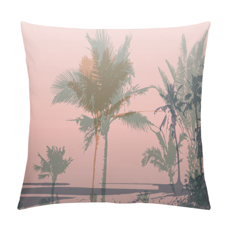 Personality  Palm Tree Print Pillow Covers