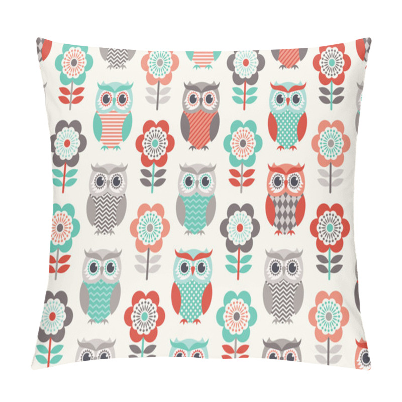 Personality  Seamless Owls Birds Pattern Pillow Covers