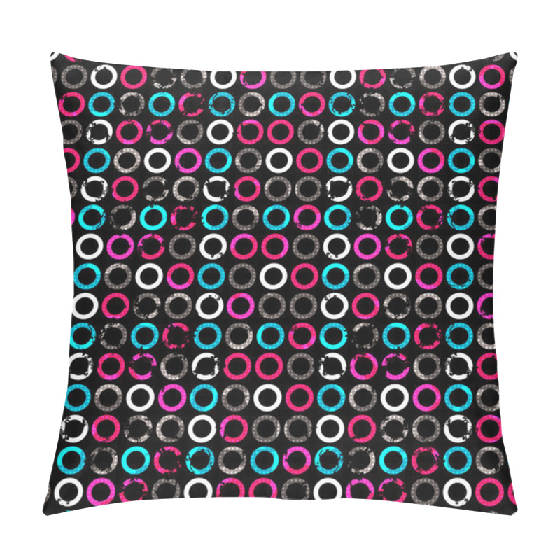 Personality  Small Circles On A Black Background Grunge Effect Seamless Pillow Covers