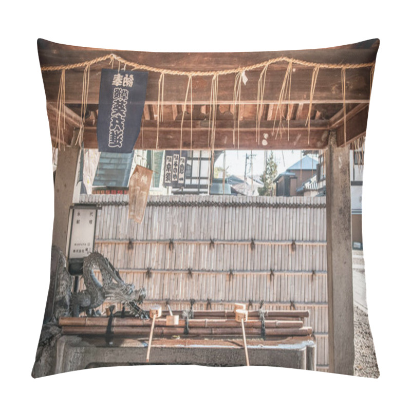 Personality  DEC 12, 2012 Chiba, JAPAN - Old Beautiful Historic Daitou Hall Or Great Peach Hall Of Narita San Shinsho Ji Temple Pillow Covers