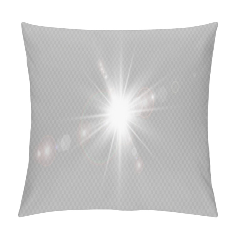 Personality  Vector Transparent Sunlight Special Lens Flare Light Effect. Pillow Covers