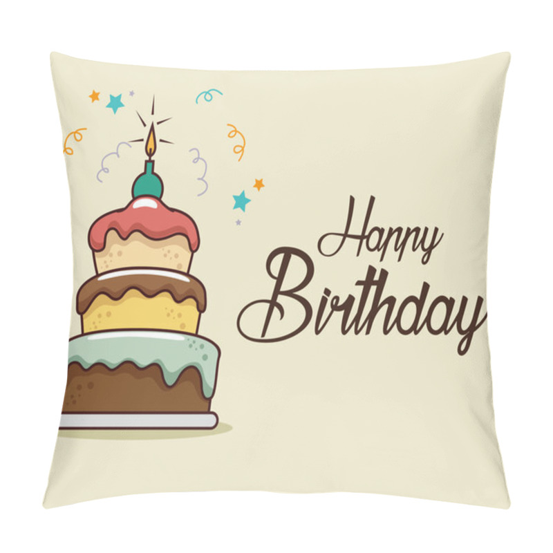 Personality  Happy Birthday Celebration Card Pillow Covers