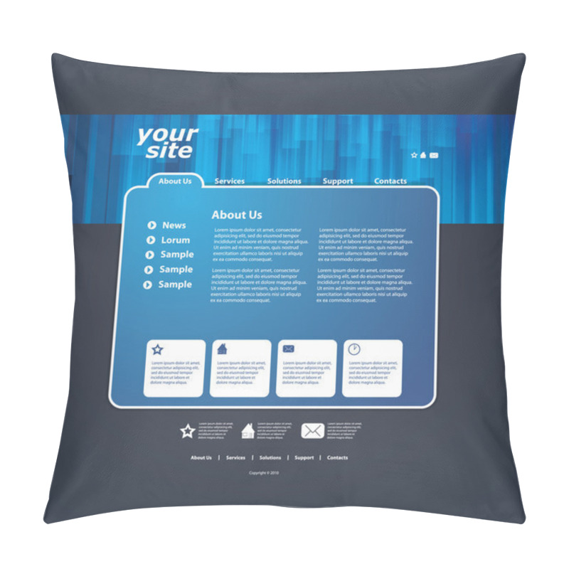 Personality  Abstract Business Web Site Design Template Vector Pillow Covers