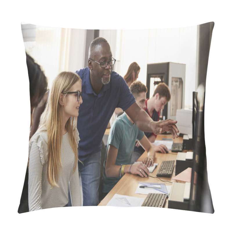 Personality  Design Students With Teacher  Pillow Covers