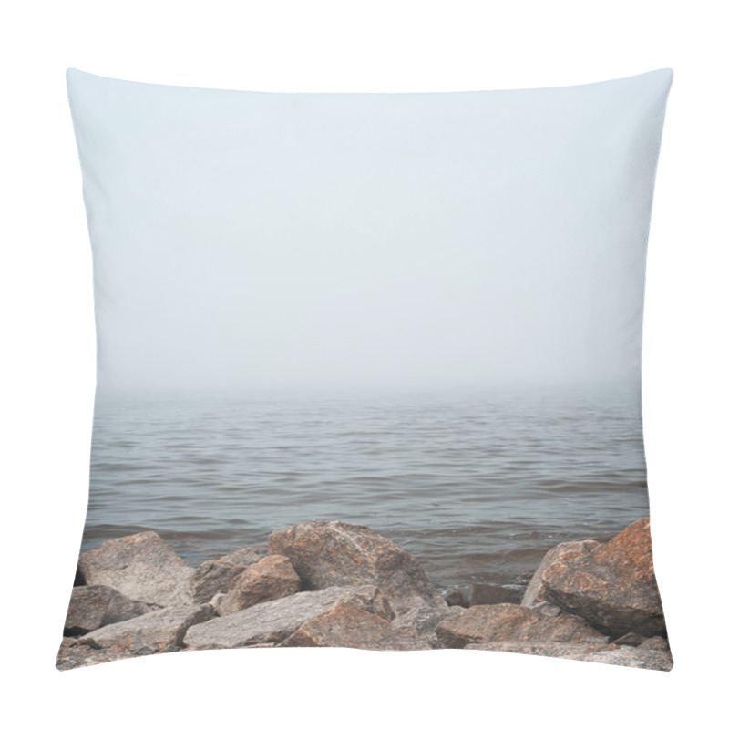 Personality  Stones On The Foggy Shore Pillow Covers