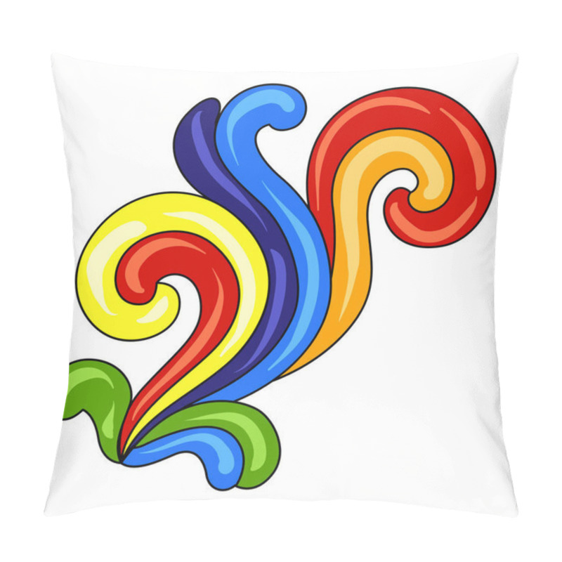 Personality  Mexican Ornamental Swirl. Traditional Decorative Object. Talavera Ceramic Pattern. Ethnic Folk Ornament. Pillow Covers