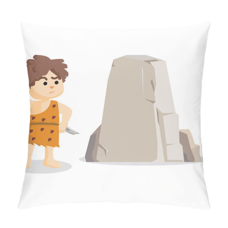 Personality  Caveman Thinking For Carving Wall Banner Pillow Covers