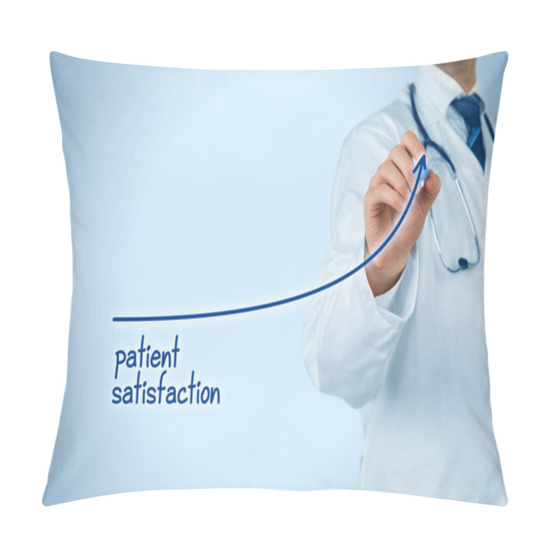 Personality  Doctor Improve Patient Satisfaction Concept And Better Access To Medical And Healthcare Supervision Pillow Covers