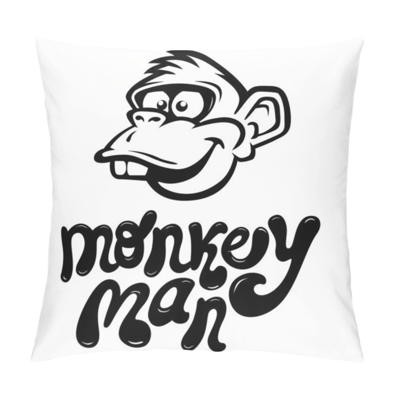 Personality  Monkey Cartoon Face Pillow Covers