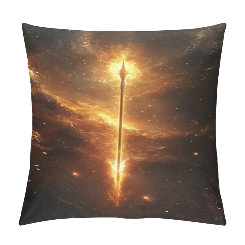 Personality  Abstract Fantasy Fire Background With A Glowing Star In The Middle Of The City Pillow Covers