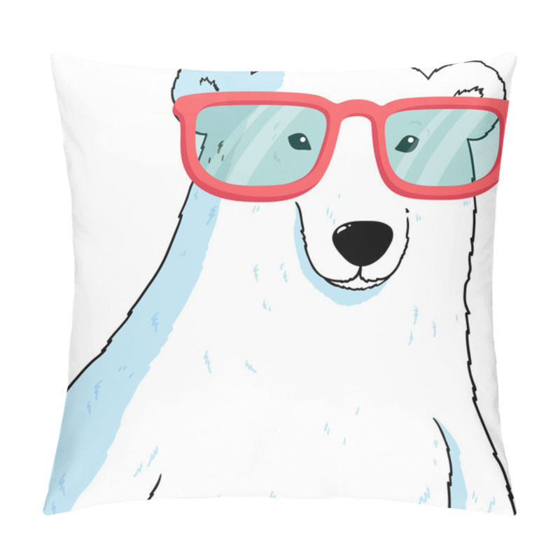 Personality  Hipster Polar Bear Pillow Covers