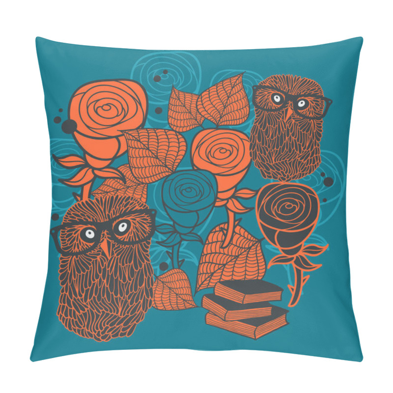 Personality  Pattern With Birds  And  Roses Pillow Covers