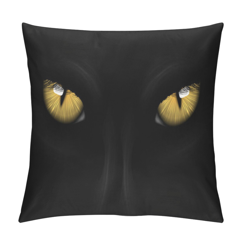 Personality  Yellow Eyes Black Panther  Pillow Covers