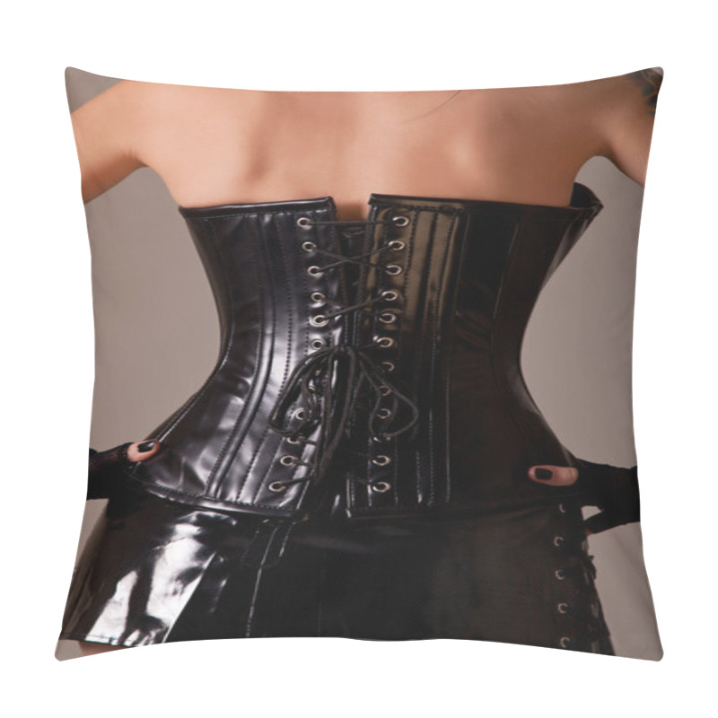 Personality  Woman Wearing Professional Waist Training Corset Pillow Covers