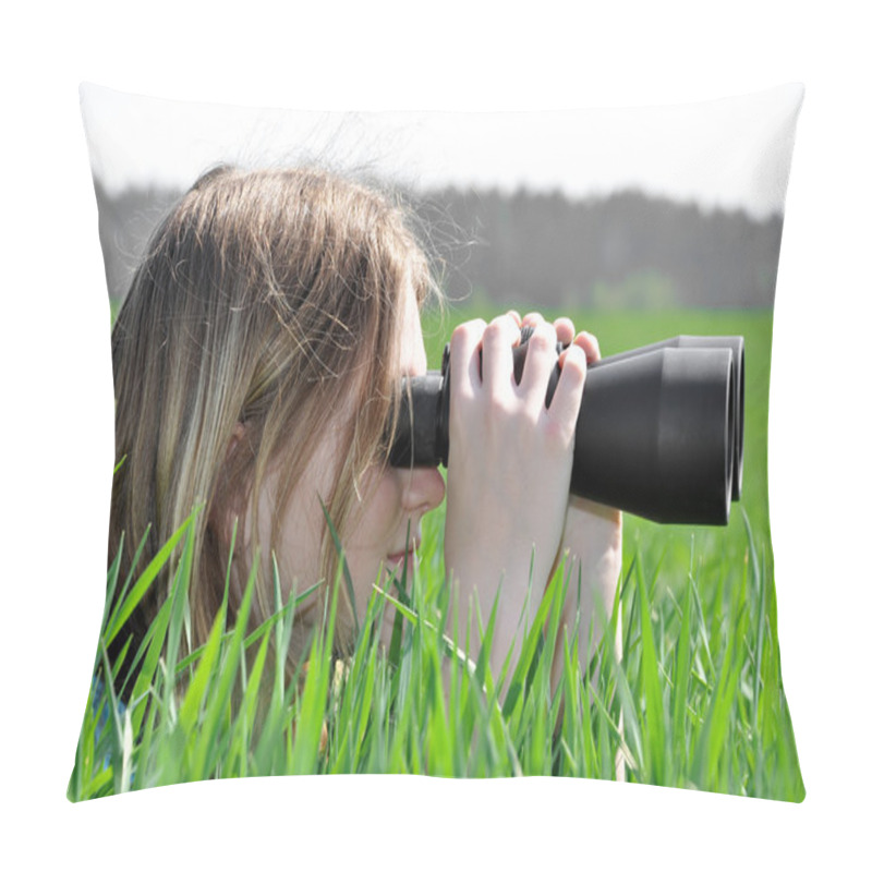 Personality  Girl Observing Nature Pillow Covers