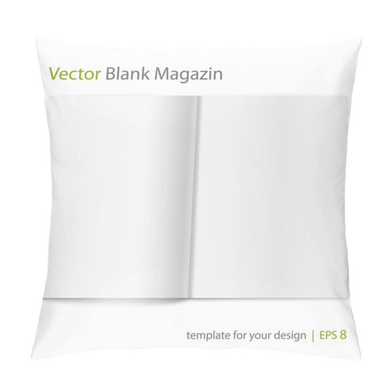 Personality  Vector Blank Magazine On White Background. Template For Design Pillow Covers