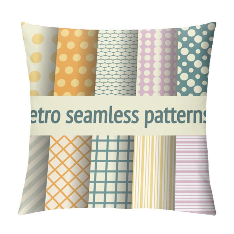 Personality  Retro Seamless Pattern Pastel Pillow Covers