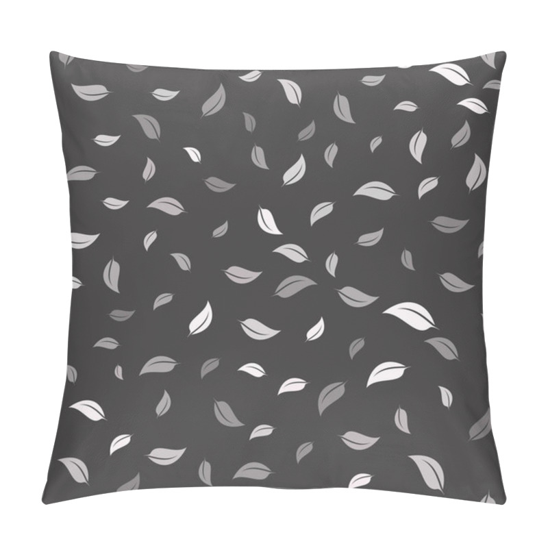 Personality  Elegant Gray Leaf Pattern Background Pillow Covers