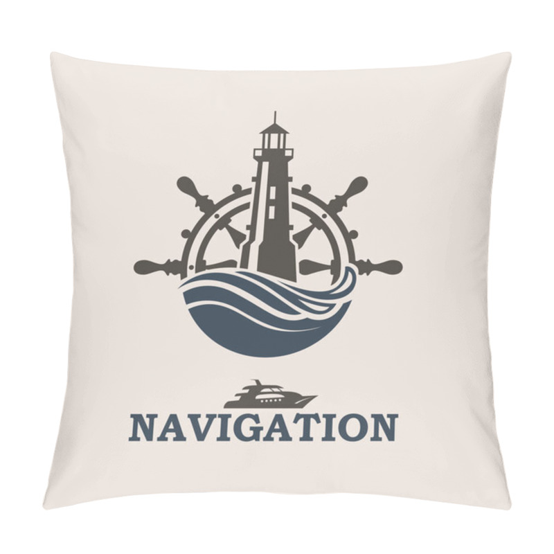 Personality  Icons Of Helm And Lighthouse Pillow Covers