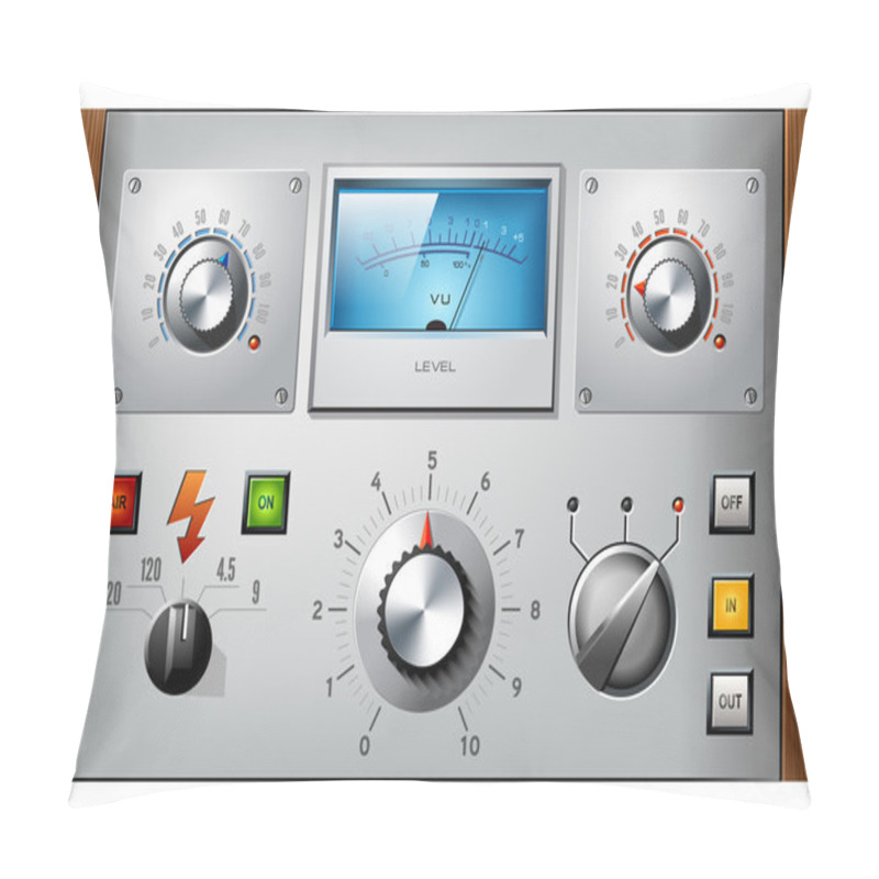 Personality  Analog Controls Interface Elements Vector Set Pillow Covers