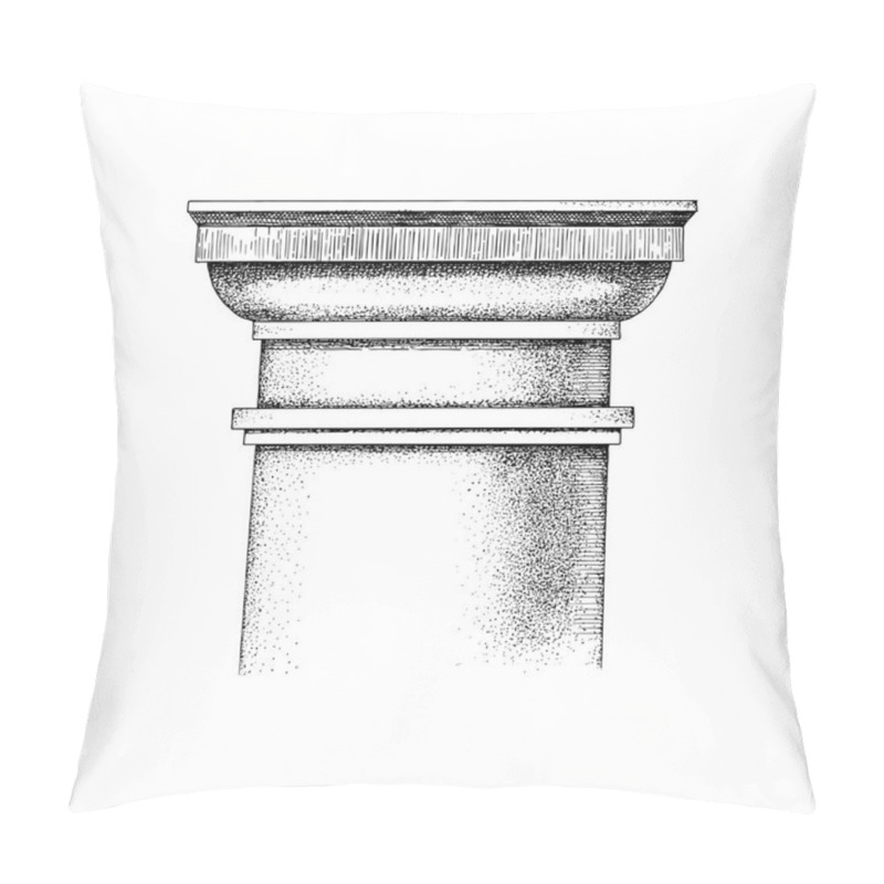 Personality  Hand Drawn Capital Of The Tuscan Order Pillow Covers