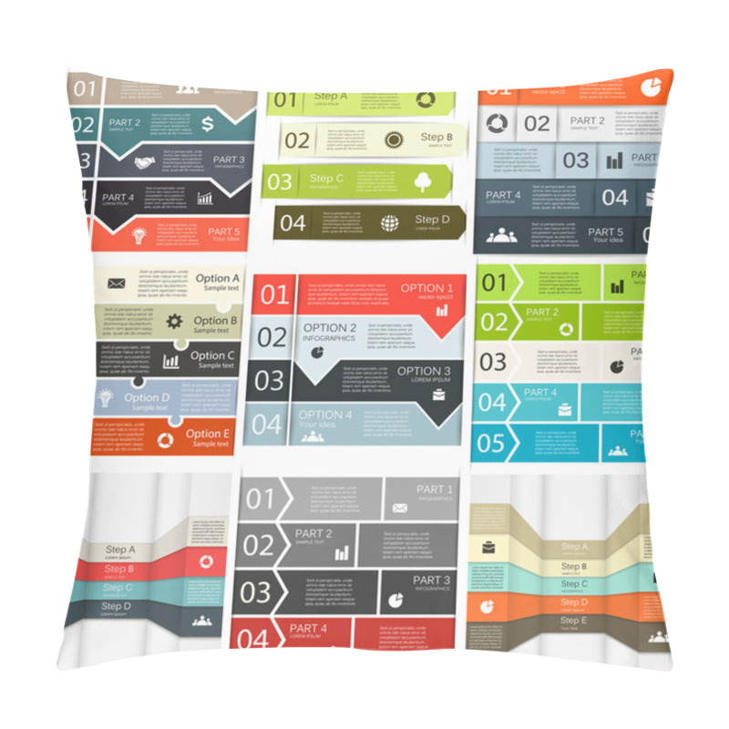 Personality  Vector Lines Infographics Set. Pillow Covers